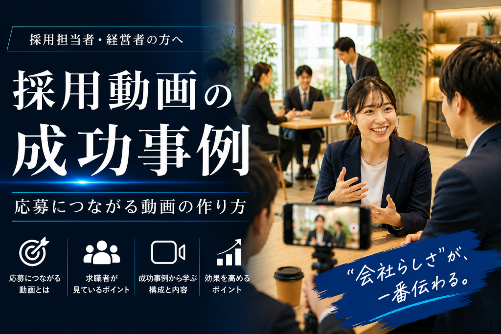 採用動画の成功事例｜応募につながる動画の作り方