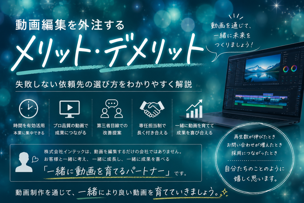 動画編集を外注するメリット・デメリット｜失敗しない依頼先の選び方