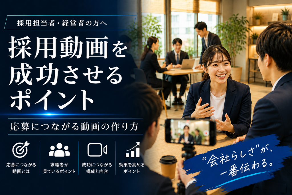 採用動画を成功させるポイント｜応募につながる動画の作り方