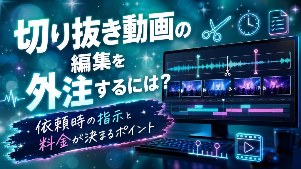 切り抜き動画編集を外注するには？料金が決まるポイントと依頼時の注意点